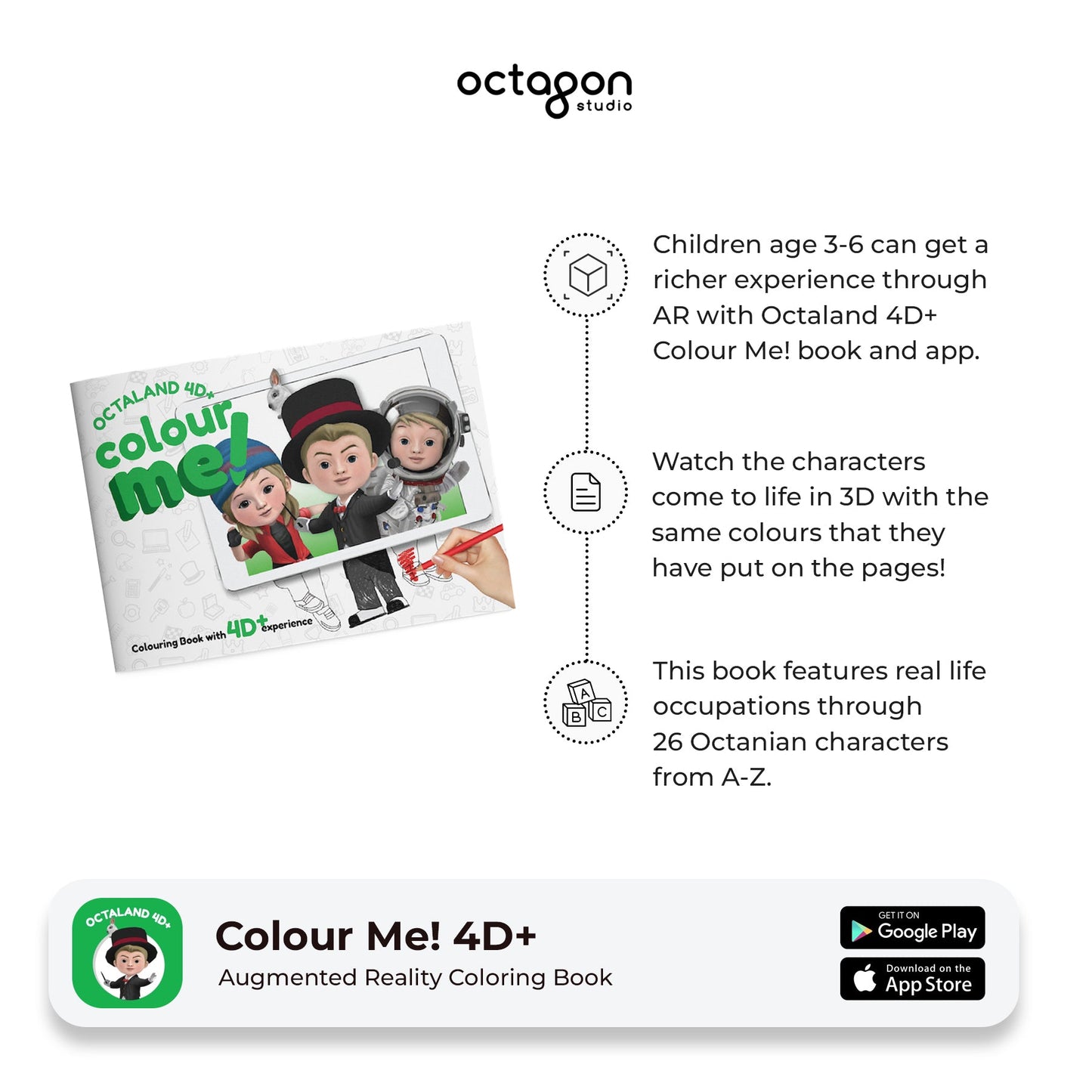 Octaland ColourMe! Augmented Reality Coloring Book-4
